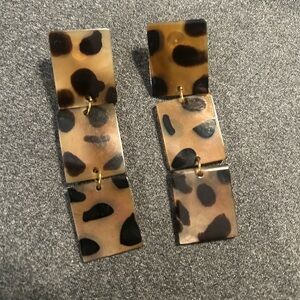 Wild Elegance Leopard Pattern Earrings